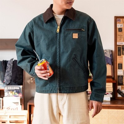 Red Tornado Retro Herren Jacke Classic Canvas Work Mäntel Outdoor Casual Jacke