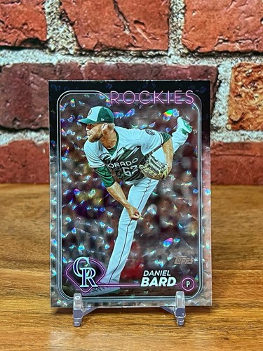 DANIEL BARD • 2024 Topps Series 1 • #320 • Silver Crackle Foil Board • Rockies - Picture 2 of 3