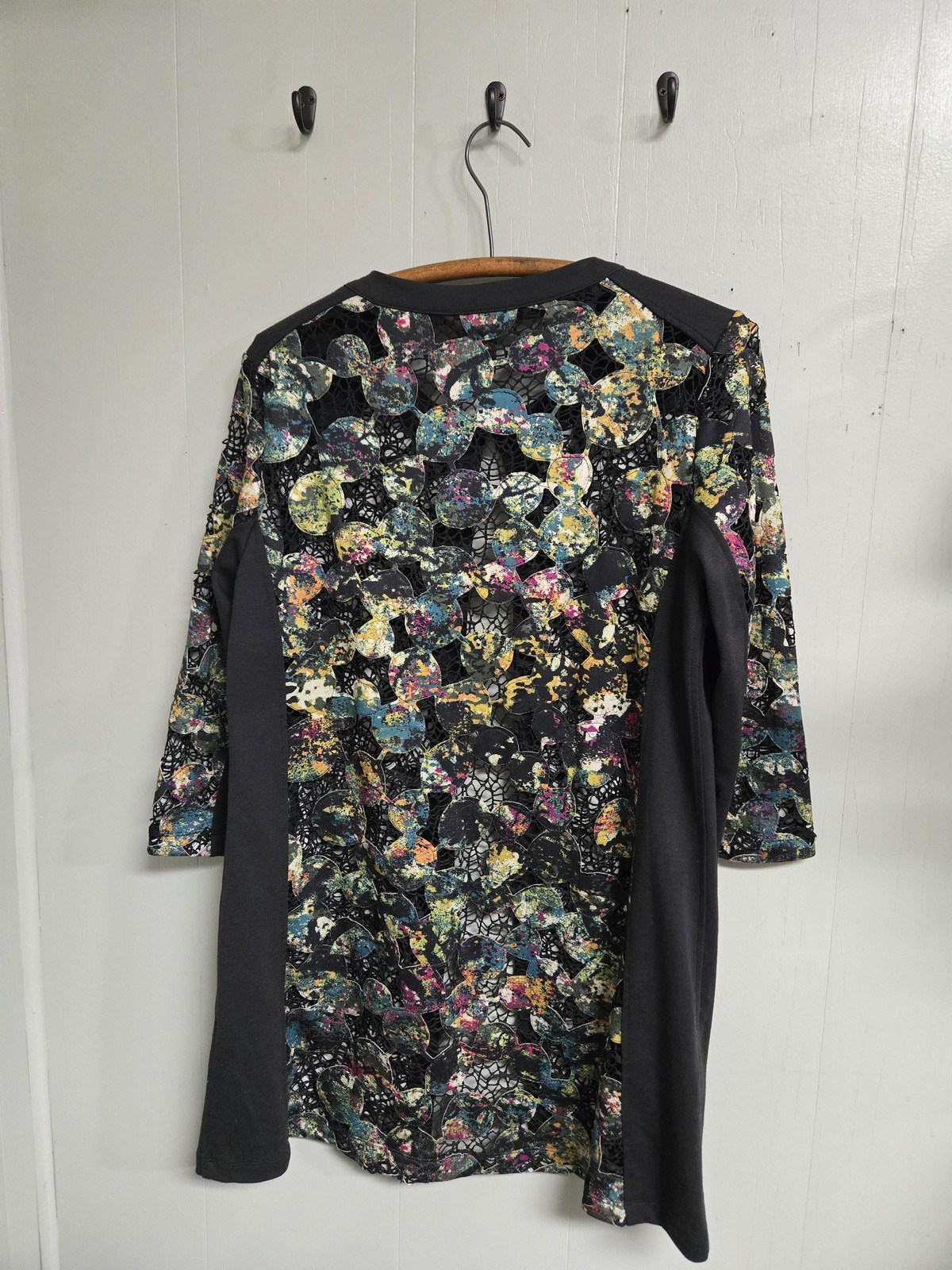 Multiples Jacket Womens Medium Black Multicolor L… - image 2