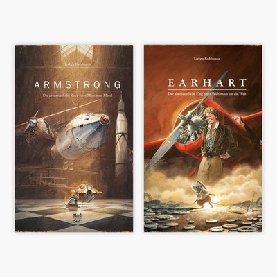 Torben Kuhlmann Armstrong + Earhart im Set + 1 exklusives Postkartenset