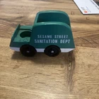 Vintage Fisher Price Little People Sesame Street Sanitation Dept Garbage Truck