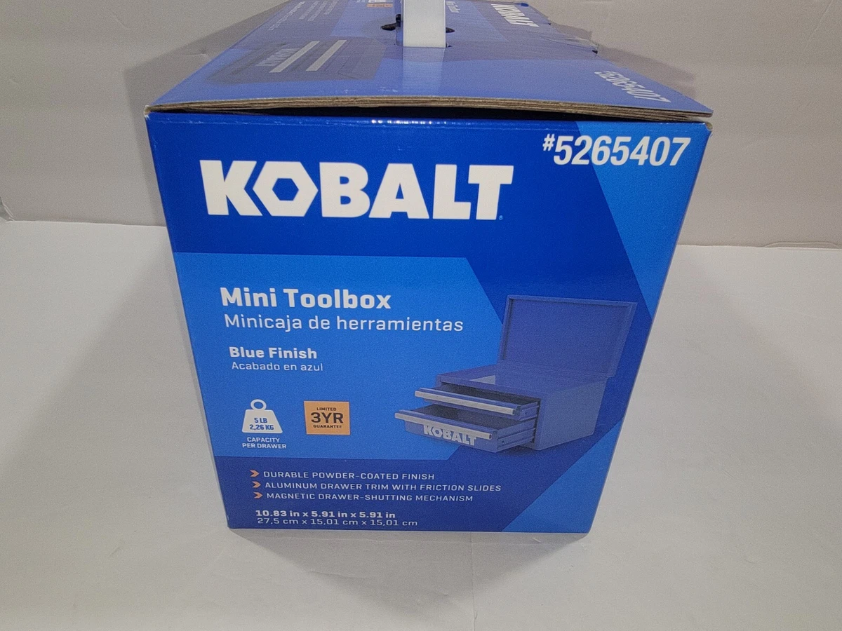 Kobalt Mini 10.83-in Friction 2-Drawer Blue Steel Tool Box in the Portable  Tool Boxes department at