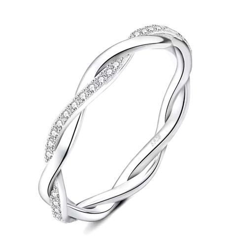 Silver moissanite ring size 7 Rose Gold Solid Silver - Picture 3 of 6