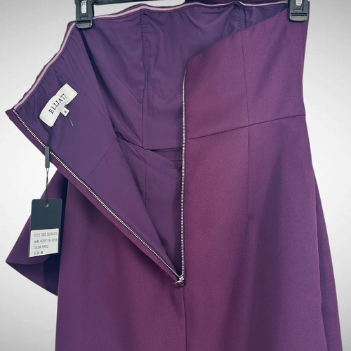 Elliatt Reception Cascade Ruffle Strapless Cocktail Dress Size Medium 6 Purple - 第 7/10 張圖片