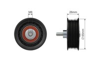 NTY Spannrolle Keilrippenriemen FÜR Citroen Jumper; Fiat Ducato Ford Tourne