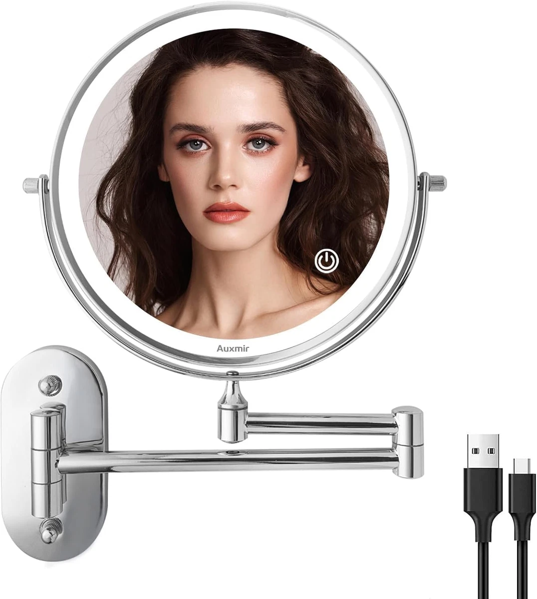 Emco Specchio Da Trucco E Rasatura A Incastro: Ingrandimento 2-3x, Campo Serraggio 5-6mm