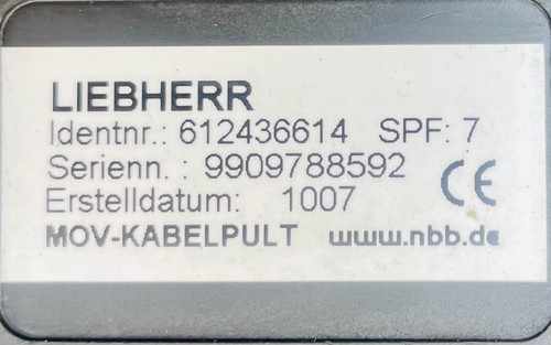 LIEBHERR 612436614 sans Fil Radio Grue Télécommande #2 - Photo 9 sur 10