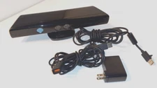Xbox 360 S Kinect Sensor Black Complete With Power AC Adapter Microsoft 