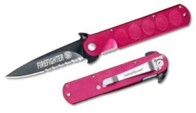 Smith & Wesson Einhandmesser Feuerwehr-Messer 440er Stahl Fire Fighter Knife FIS
