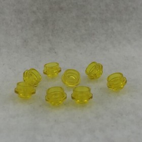 LEGO 4073 Trans Yellow Plate, Round 1 x 1 (x8)