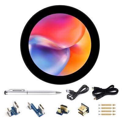 Waveshare 3.4inch HDMI Round Touch Display 800 × 800 IPS for Raspberry Pi 4B 5