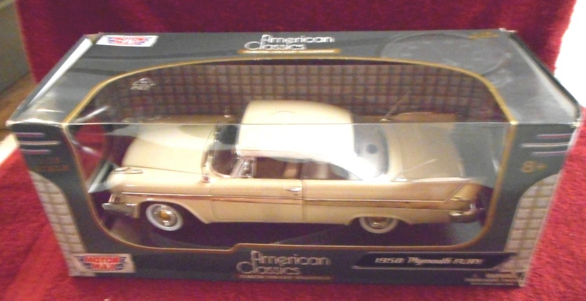 MOTOR MAX DIE CAST METAL 1:18 [ 1958 PLYMOUTH FURY ] TOY DISPLAY