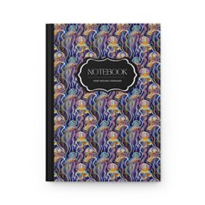 Nautical Jellyfish Pattern Hardcover Journal Matte