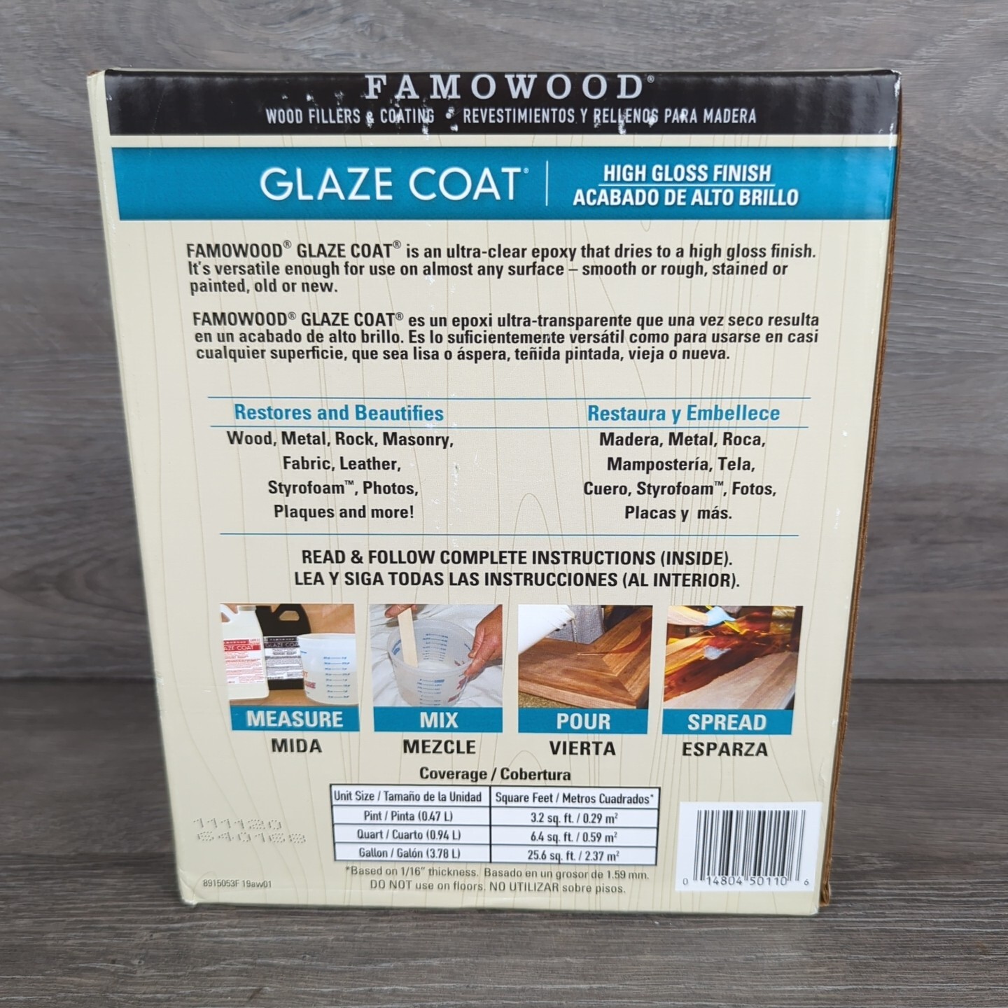 FamoWood Glaze Coat Kit High Gloss Finish Crystal Clear 1 Gallon eBay