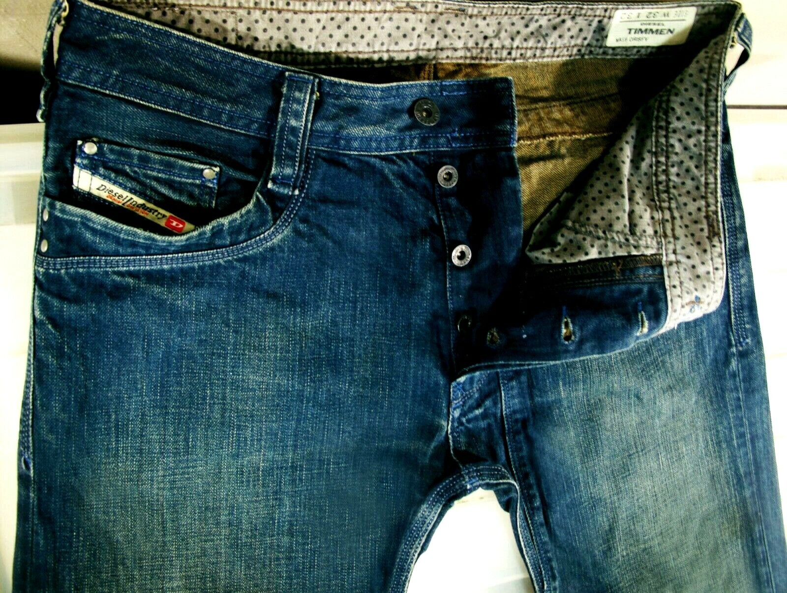 *HOT Men's DIESEL TIMMEN 0R8FV STRAIGHT LEG DARK Denim Jeans 32 x32