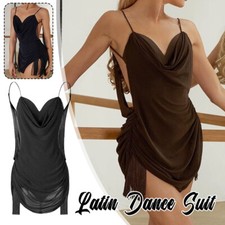 Women Latin Dance Dress Salsa Samba Waltz Rhythm Ballroom Practic Dance Wear