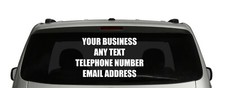 Personalisierte Business Heckscheibe Auto & Van Vinyl Schilder Aufkleber Abziehbild, Externa