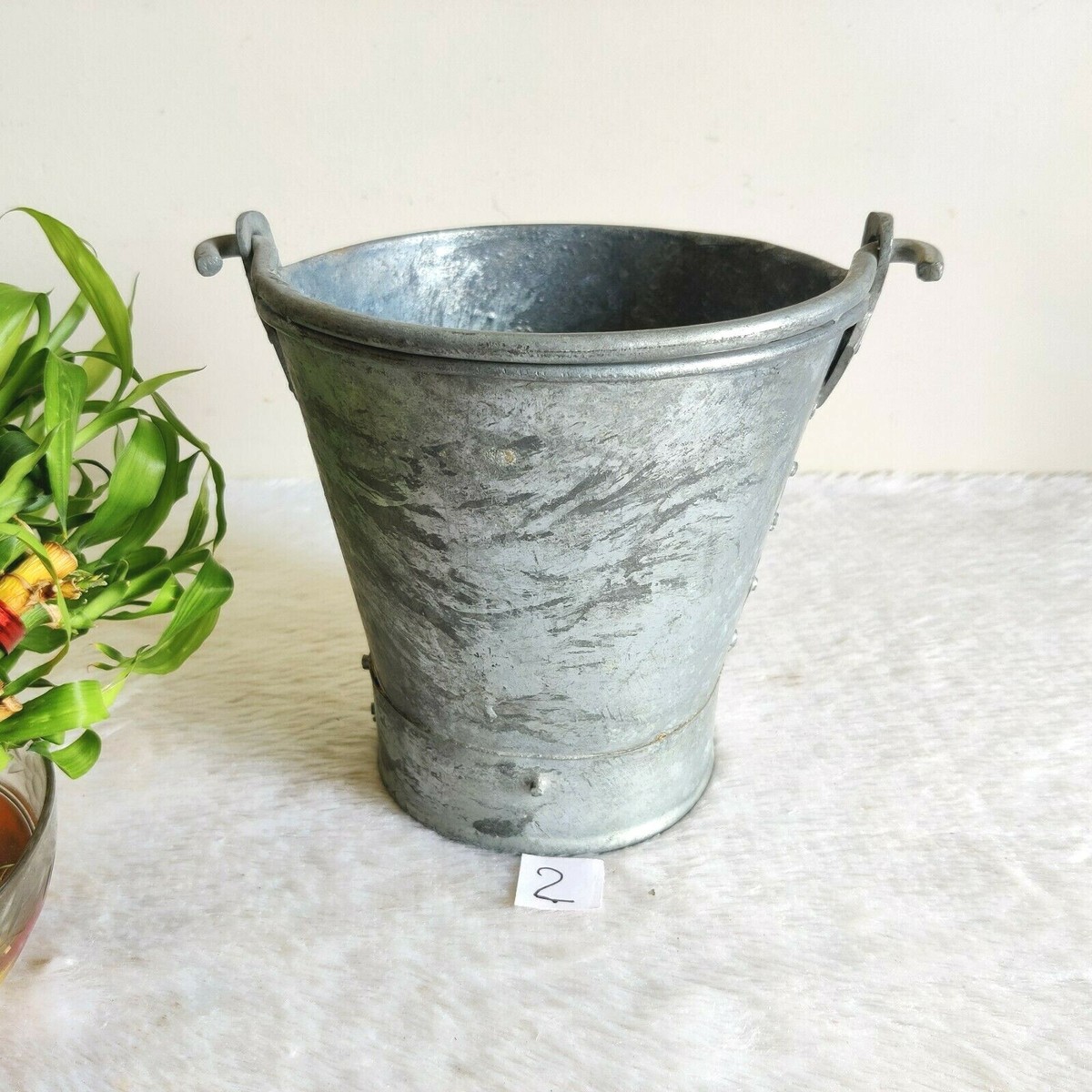 USA vintage】Iron Bucket 鉄製 バケツ インテリア 【公式通販】