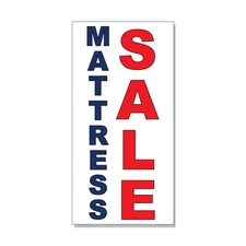 Mattress Sale Blue Red DECAL STICKER Retail Store Sign