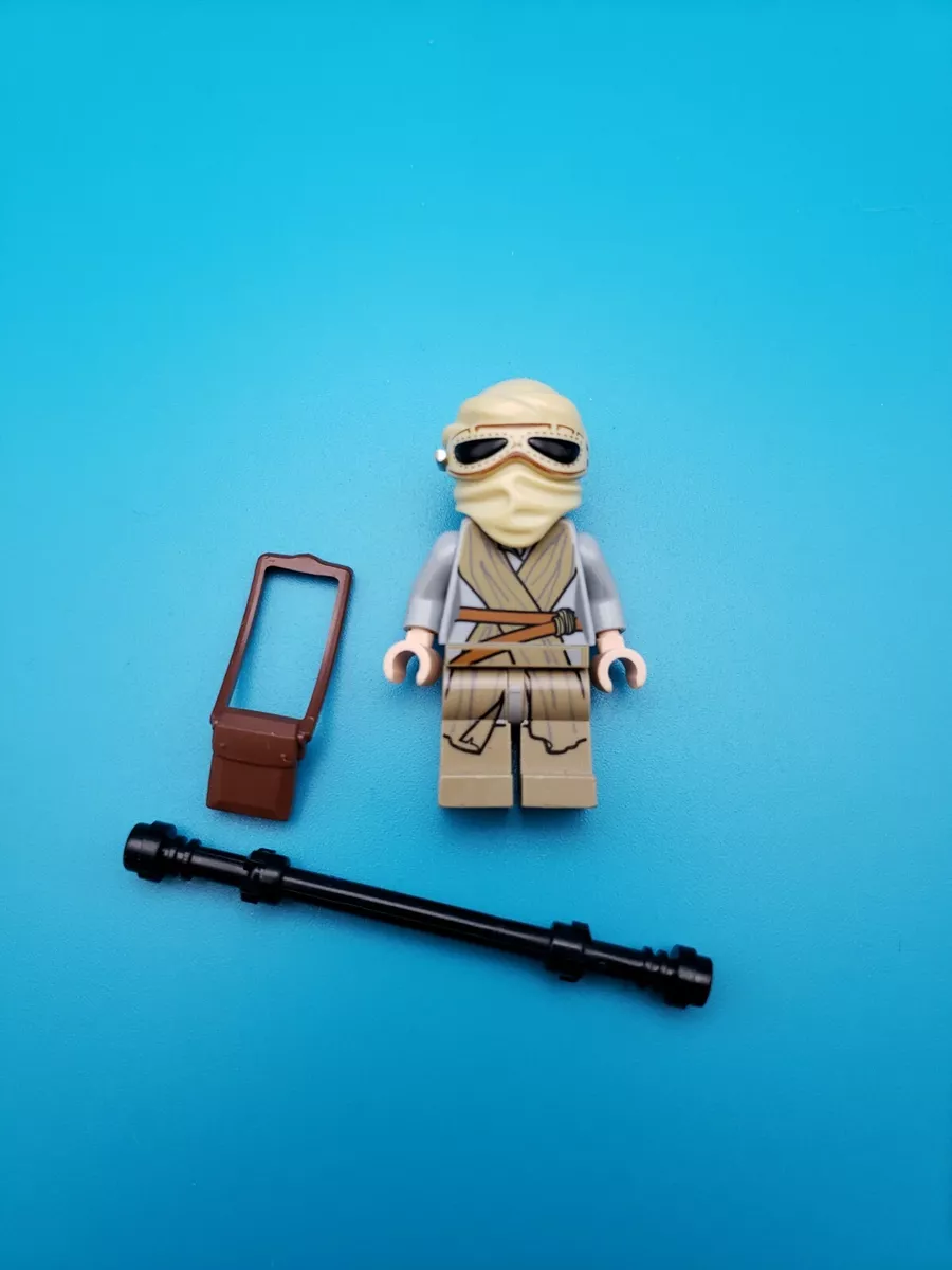 Lego Star Wars Minifigure Rey Dark Tan Tied Robe w Accessories