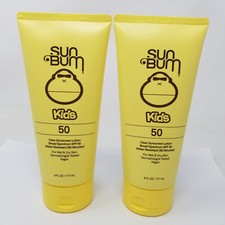 Sun Bum Kids SPF 50 Clear Sunscreen Lotion Water Resistant 6 Oz 2 Pack EXP 10/24 2.50 per gallon