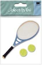 Tennis Racquet Balls, scrapbook 3D embellishment Jolee's by You JJJA027