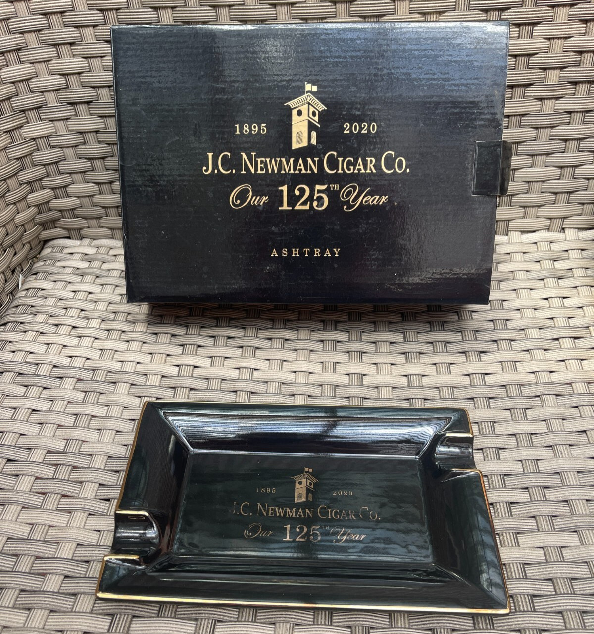 JC Newman Cigar Co, Est 1895 Ceramic Ashtray