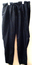 Womens Black Drawstring Elastic Waist  Ankle Scrubs Bottom Size XL Side Pockets
