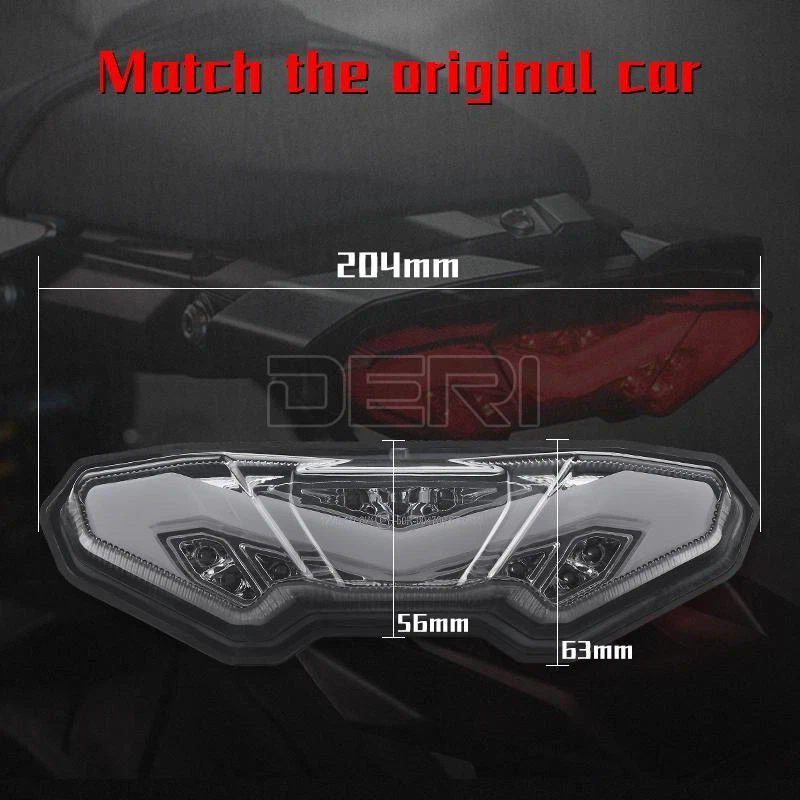 Luz trasera LED integrada señal de giro de freno para YAMAHA MT09 FZ09 FJ09 FZ10 MT-10 Foto 3 de 4