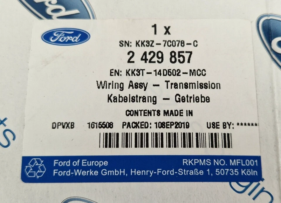 Genuine Ford Transit TTS 2019+ Transmission Wire Assembly 2429857 - Image 3 of 3