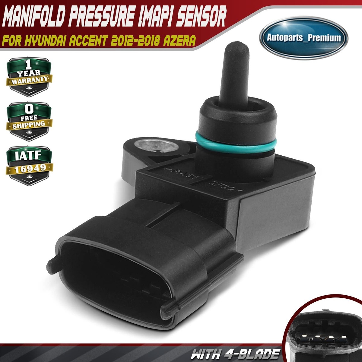 MAP Sensor for Hyundai Elantra 2000 - 2011 2.0 1.8 MAP Sensor for Hyundai Elantra 2000 - 2011 2.0 1.8