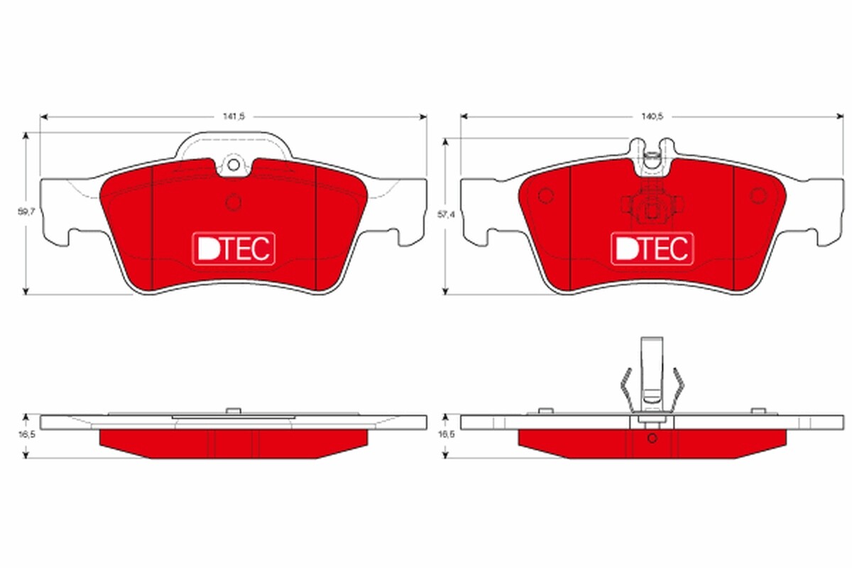 GDB1546DTE TRW Brake Pad Set, disc brake for MERCEDES-BENZ,MERCEDES-BENZ (BBDC),
