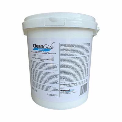 *1-Pail* Wexford CleanCide Germicidal 7.1''x7.1'' Disinfectant 400 Wipes 3130B-400