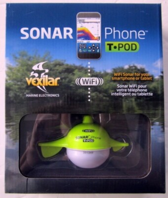 Vexilar SP100 SonarPhone Castable WiFi Fishfinder T-Pod Transducer