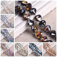 10pcs 11x12mm Scallop Shape Glossy Colorful Faceted Crystal Glass Loose Beads