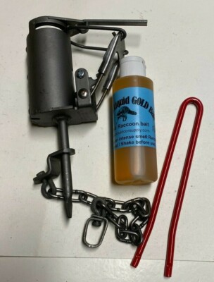1 Bridger DP Dog Proof raccoon kit ,1 DP setter & 1  Liquid gold Bait New SALE