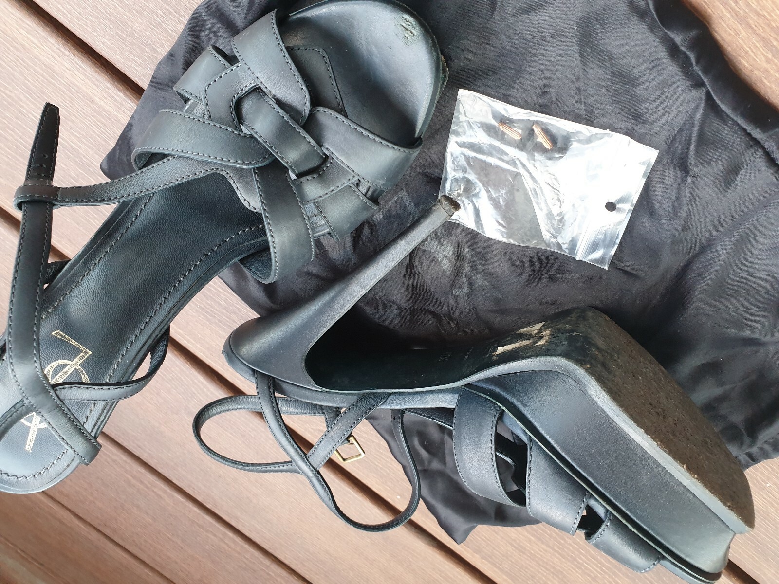 SAINT LAURENT Scarpe YSL Tribute blu navy taglia 8 5 41 5 usate con scatola e sacchetto antipolvere