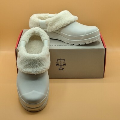 Hunter “Play Sherpa Insulated Clog” Women's (White Willow) Rubber