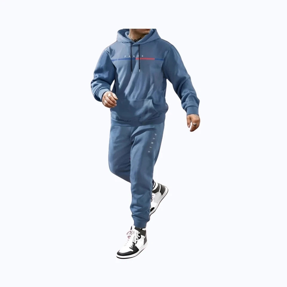 2-Piece Men’s Paris Print Outfit Set - Image 2 of 4