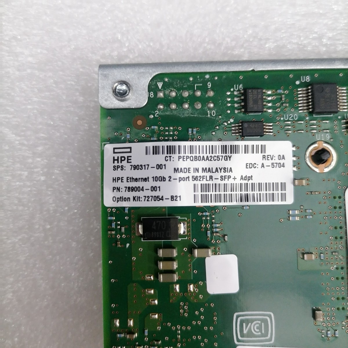 Scheda Di Rete HP 10 GbE 2 Porte SFP+ 562FLR-SFP+ - Usata Ma Funzionante, Per Server