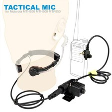 Auricolare microfono gola auricolare tattico PTT per radio Motorola MTH850 MTH800 MTP850