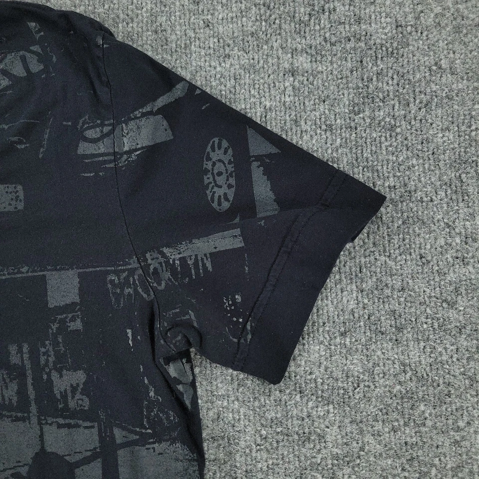 Camisa Heritage 1981 Para Hombre Grande Negra AOP New York Subway Gráfico Manga Corta Foto 3 de 4