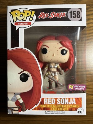 【希少】FUNKO POP！レッドソニア　限定血しぶきver　RED SONJA FUNKO POP! HEROES 158 RED SONJA W/ FRECKLES & BLOOD SPLATTERED BOX