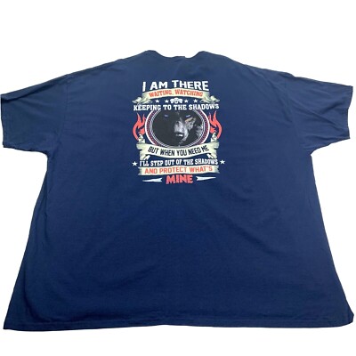 I Am There Waiting Watching T Shirt Wolf Men s 5XL