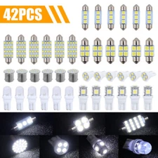 42pc LED Interior Lights Bulb Kit Dome License Plate Lamp 6000K for Honda Toyota