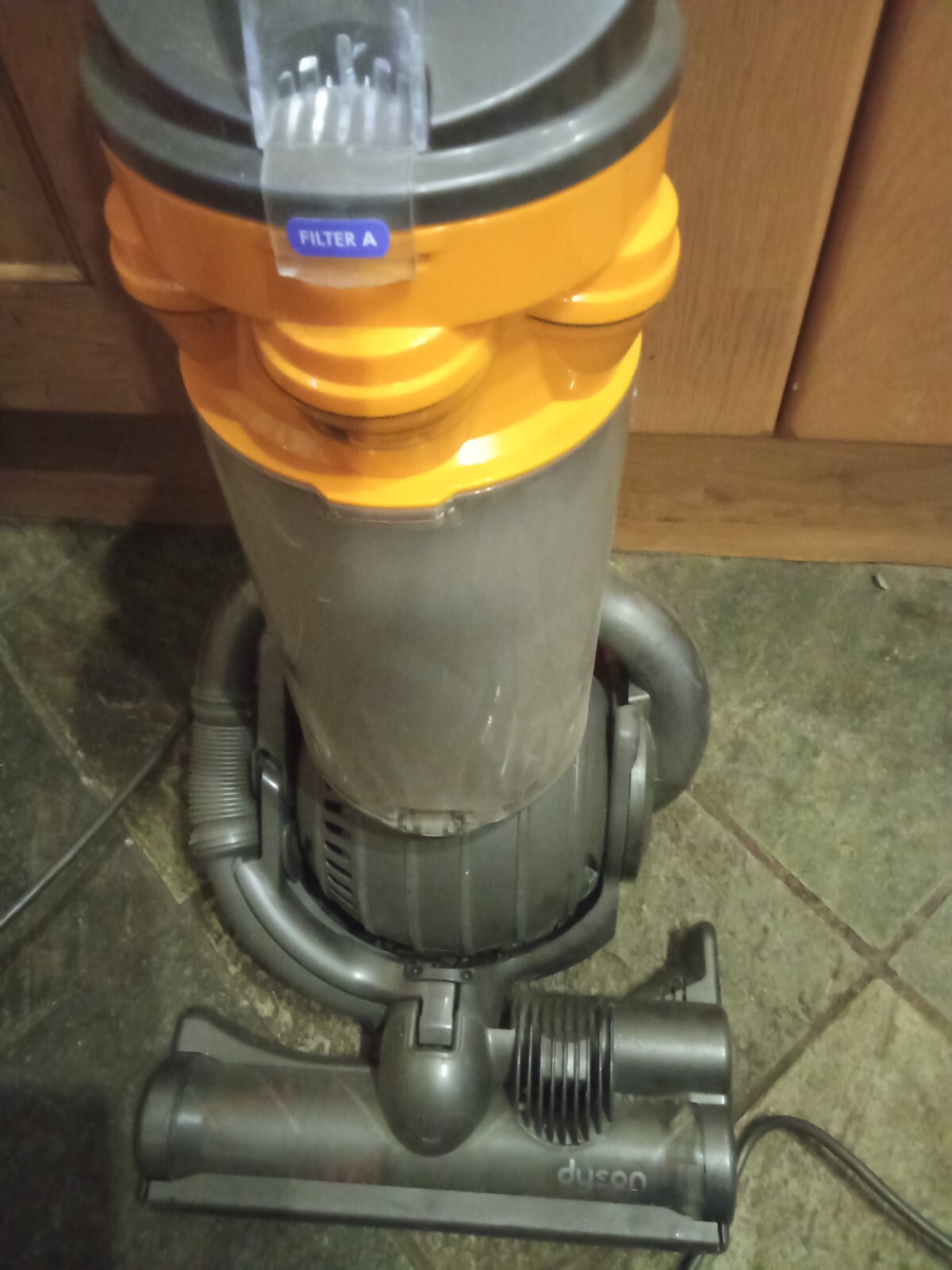 Dyson DC25 Multi Floor Ball Upright Yellow Vacuum Cleaner Working