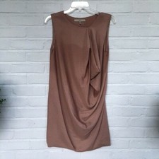 Halston Heritage Tan Brown Sleeveless Dress - Org. $198 - Size 2