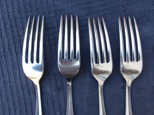 Set 4 Forchette da Pranzo Vintage Mappin & Webb in Acciaio Inox 18/8 - Foto 13 di 18