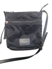 Marc Jacobs Black Nylon Leather Crossbody Bag Handbag