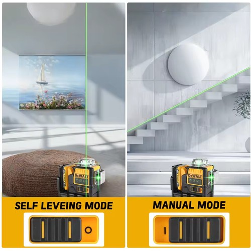 DeWalt DW089LG 12V Green Line 3 x 360 Laser Wasserwaage Laser + Akku + Ladegerät - Bild 5 von 8